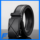 Cinto Masculino de Luxo – Fivela Automática de Metal e Acabamento Premium