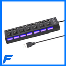 Hub USB 2.0 com 4 ou 7 Portas – Expansão com Interruptor Independente para Cada Porta