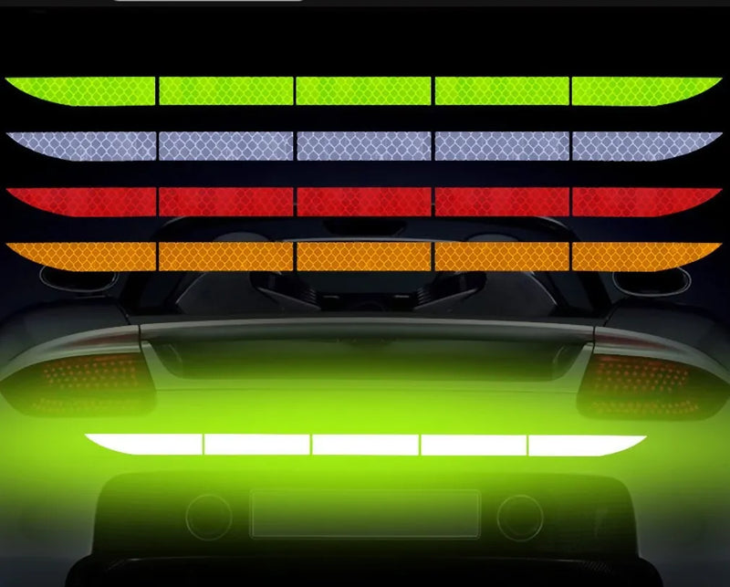 Adesivo Refletivo de Segurança Noturna para Carro