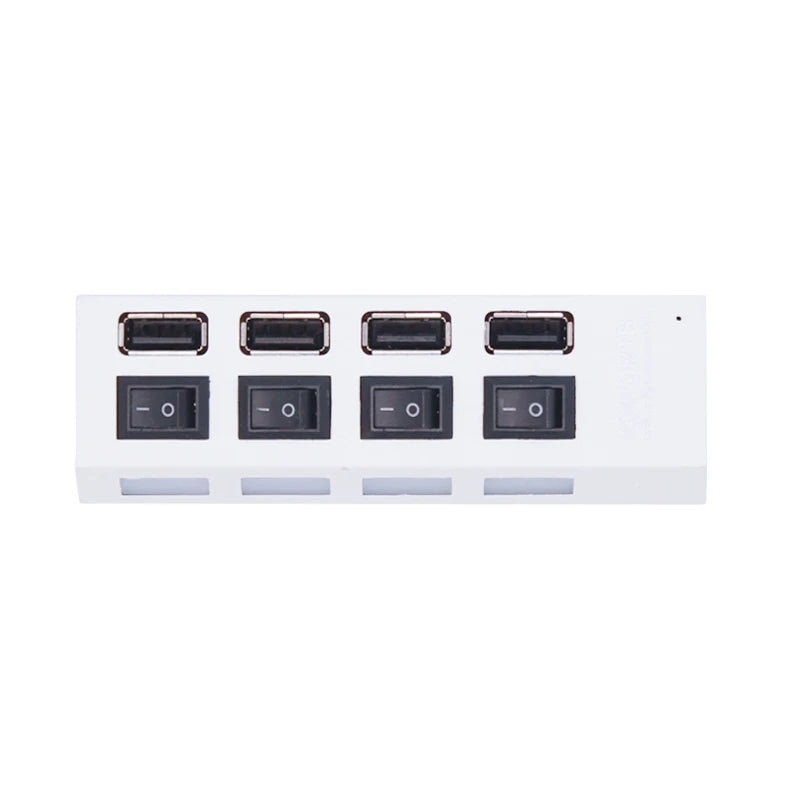 Hub USB 2.0 com 4 ou 7 Portas – Expansão com Interruptor Independente para Cada Porta