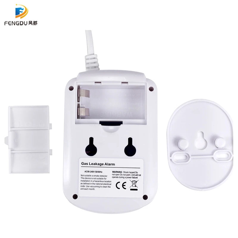 Detector de Gás com Alarme Sonoro – Sensor de Vazamento com Display LCD (Gás Natural e Inflamáveis)