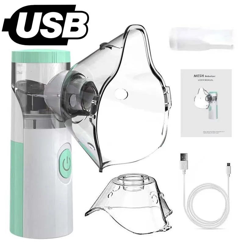 Nebulizador Portátil Silencioso Mesh – Alívio Rápido para Adultos e Crianças