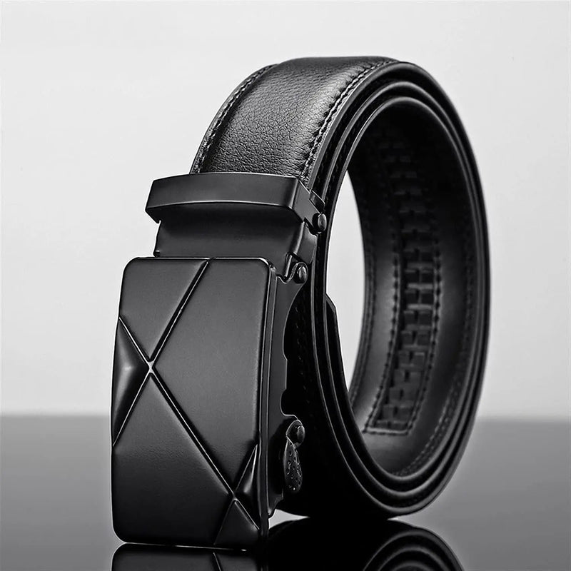 Cinto Masculino de Luxo – Fivela Automática de Metal e Acabamento Premium