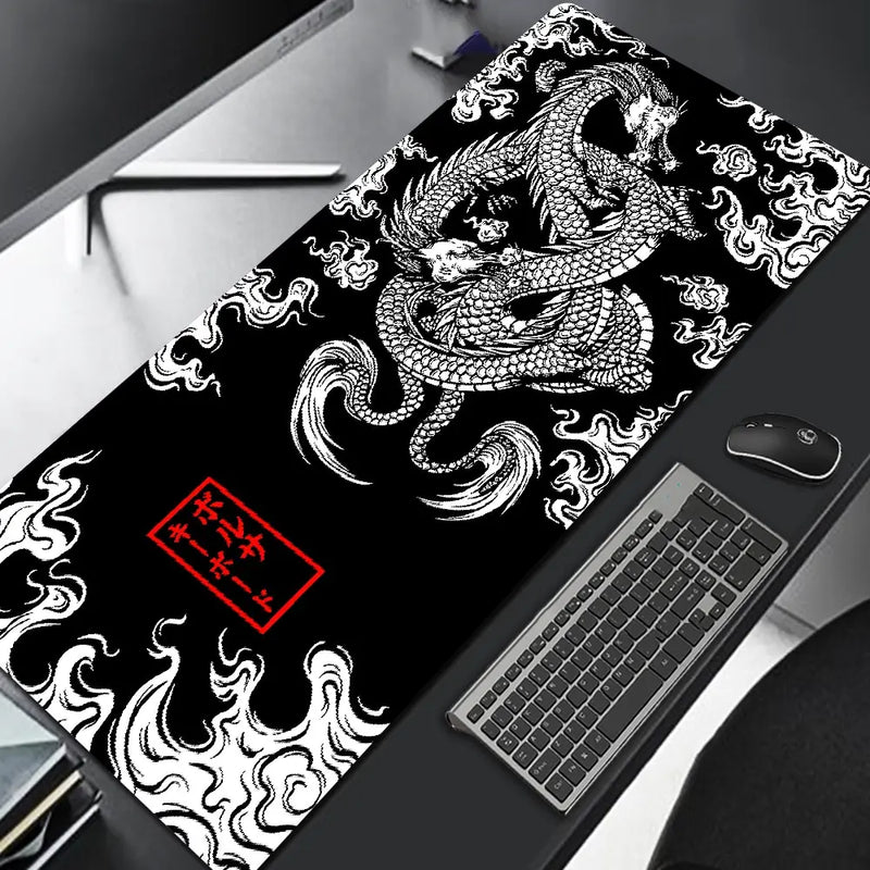 Mousepad Gamer XXL Dragão Japonês – Anime, Grande, Antiderrapante e à Prova d’Água