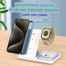 Carregador 3 em 1 Dobrável 30W Fast Charge – Wireless para iPhone + Apple Watch + AirPods Pro
