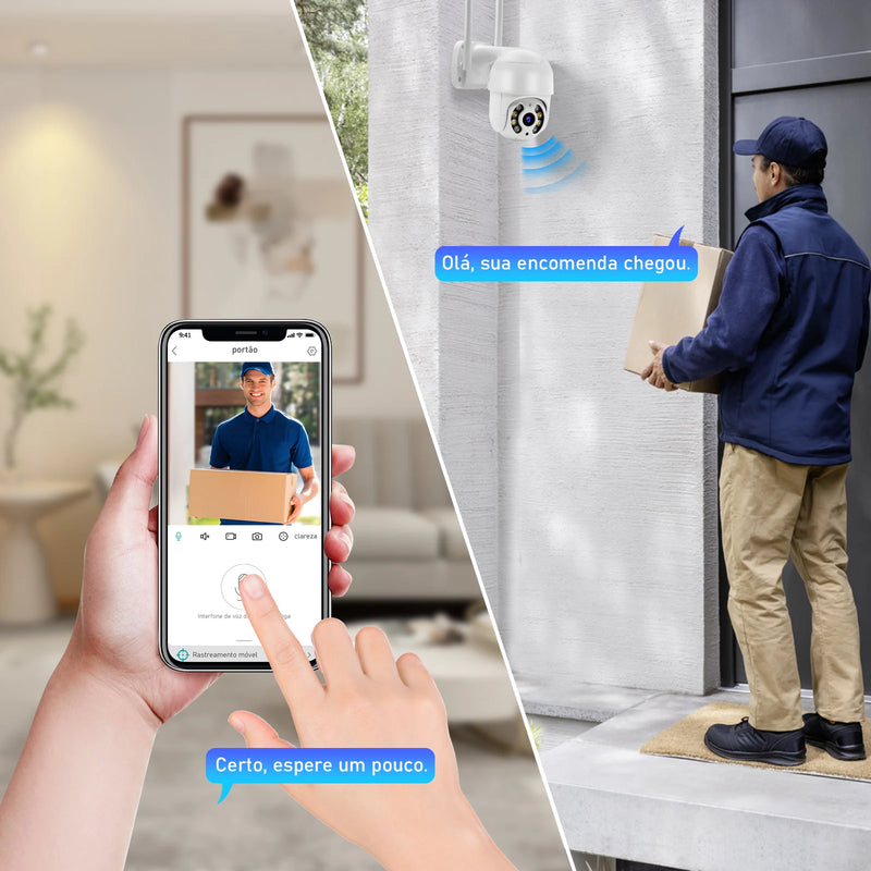 Câmera 360° Smart Wi-Fi A8 Full HD – Visão Noturna, Monitoramento por App e Detecção de Movimento