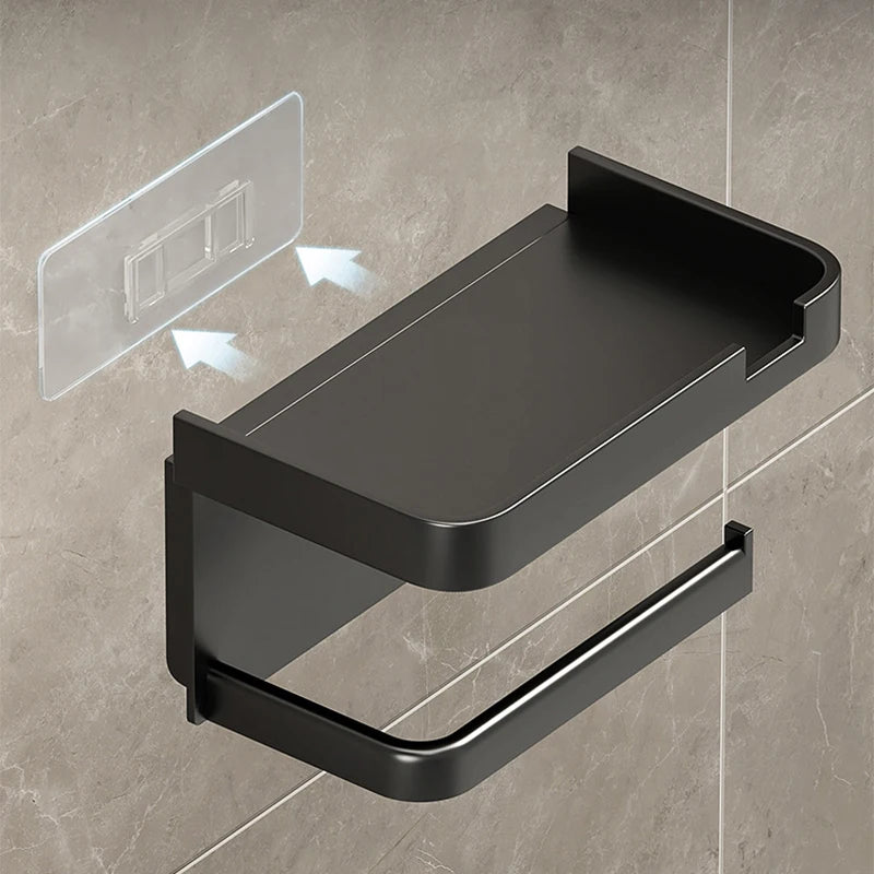 Suporte Multiuso para Papel Higiênico e Armazenamento – Prático, Compacto e Sem Furos