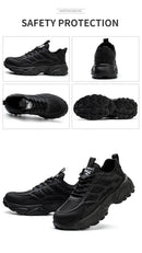 Tênis de Segurança Masculino – Leve, Respirável e com Biqueira de Aço – Antiperfuração