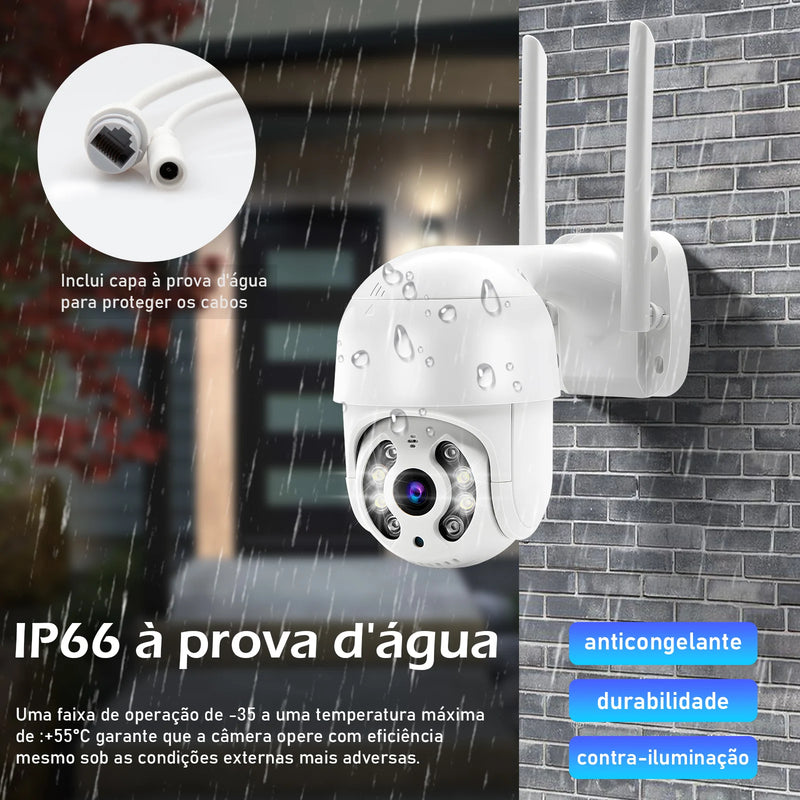 Câmera 360° Smart Wi-Fi A8 Full HD – Visão Noturna, Monitoramento por App e Detecção de Movimento