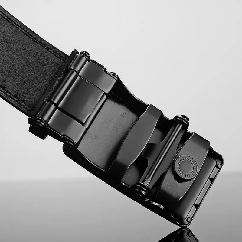 Cinto Masculino de Luxo – Fivela Automática de Metal e Acabamento Premium